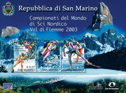 114640 MNH SAN MARINO 2003 CAMPEONATO DEL MUNDO DE ESQUI - Gebraucht