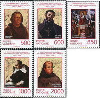 117041 MNH VATICANO 1992 5 CENTENARIO DEL DESCUBRIMIENTO Y EVANGELIZACION DE AMERICA - Oblitérés