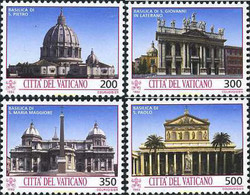 234273 MNH VATICANO 1993 TESOROS ARTISTICOS DE LA CIUDAD DEL VATICANO. EDIFICIOS RELIGIOSOS - Usados