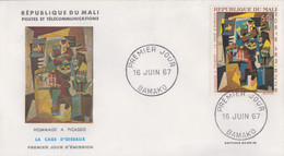 Enveloppe   FDC   1er    Jour    MALI    Oeuvre  De   PICASSO     1967 - Picasso