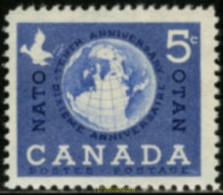 250415 HINGED CANADA 1959 10 ANIVERSARIO DE LA OTAN - 1952-1960