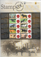 GB  STAMPEX Smilers Sheets   -  Spring 2014 - Working Horses - Persoonlijke Postzegels