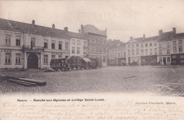 Menen Menin Marché Aux Légumes Et Collège Saint-Louis - Menen