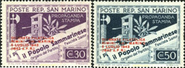 140582 MNH SAN MARINO 1943 PERIODICOS DE SAN MARINO - Gebraucht