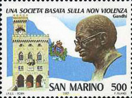 141231 MNH SAN MARINO 1987 UNA SOCIEDAD BASADA EN LA NO VIOLENCIA - Oblitérés