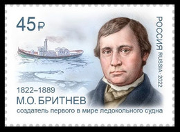 2022 Russia 3158 Russian Shipbuilders. 200 Years Of M.O. Britnev 4,00 € - Unused Stamps