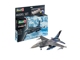 Revell - SET LOCKHEED MARTIN F-16D TIGERMEET 2014 + Peintures + Colle Maquette Kit Plastique Réf. 63844 Neuf NBO 1/72 - Vliegtuigen