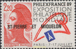 161344 MNH SAN PEDRO Y MIQUELON 1988 EXPOSICION FILATELICA INTERNACIONAL DE PARIS. PHILEXFRANCE'89 - Oblitérés