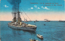 CPA - Transport - Bateau Italien - TARANTO - R.N. Leonardo Da Vinci E Squadra In Mar Grande - Other & Unclassified