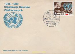 454842 MNH POLONIA 1980 35 ANIVERSARIO DE LA ORGANIZACION DE LAS NACIONES UNIDAS - Ohne Zuordnung