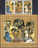 BURUNDI 1992, CHRISTMAS, PAINTINGS Of FAMOUS ARTISTS, COMPLETE MNH SERIES With BLOCK In GOOD QUALITY, *** - Unused Stamps