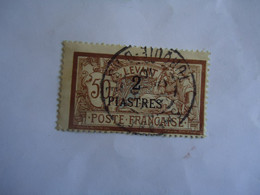 LEVANT   FRANCE  USED  STAMPS  OVERPRINT  WITH  POSTMARK SMYRME - Autres & Non Classés