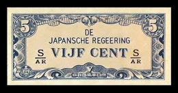 # # # Banknote Niederländisch Indien (Neth. Indies) 5 Cent UNC # # # - Indie Olandesi