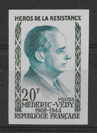 Héros De La Résistance N° 1200 Non Dentelé De 1959 ** TTBE - Cote Y& T 2024 De 24 € - 1951-1960