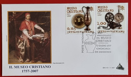 VATICANO VATIKAN VATICAN 2007 MUSEO CRISTIANO PAPA BENEDETTO XIV 1757 CHRISTIAN MUSEUM VATICAN FDC - Brieven En Documenten