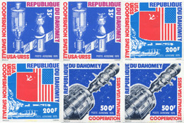 193773 MNH DAHOMEY 1975 COOPERACION ESPACIAL USA-URSS - Autres & Non Classés