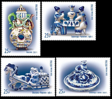 2022 Russia 3132-3135 Gzhel. Decorative And Applied Art Of Russia 9,60 € - Unused Stamps