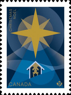 Qc. STAR OF BETHLEHEM = NATIVITY = CHRISTMAS = Single Cut From Booklet MNH Canada 2022 - Unused Stamps