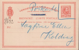 1907. DANMARK. BREVKORT 10 ØRE Christian IX Beautiful Card To Kolding Dated In Flensburg Germany And Not C... - JF434697 - Lettres & Documents