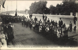 Willebroek Vlaggenfeest Der Gemeentescholen, Zondag 19. Juni 1910 Optocht - Willebroek