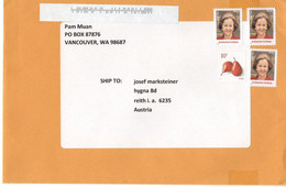 Auslands -Brief Von WA 98687 Vancouver Mit 3x 2 Ounce + 10 C 2022 - Storia Postale