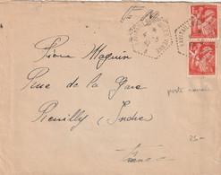 LETTRE FM 1942 Cachet Hexagonal RAVITAILLEUR JULES VERNES Timbres IRIS Ecrit Depuis DAKAR, Avec Correspondance - Posta Marittima