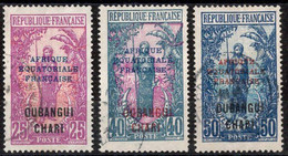 Oubangui Timbres-Poste N°51, 54 & 56 Oblitérés TB Cote 2€75 - Oblitérés