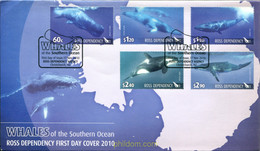 314215 MNH NUEVA ZELANDA. Dependencia Ross 2010 CETACEOS - Oblitérés