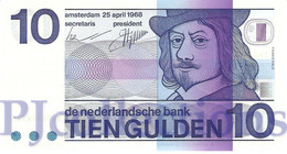 NETHERLANDS 10 GULDEN 1968 PICK 91b UNC - 10 Gulden