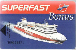 CARTE-MAGN-1995-GREC-Cie SUPERFAST-Acces Cabine Et Activités A Bord-Ferry SUPERFAST XI-Grece/Italie-TBE/RARE - Barche