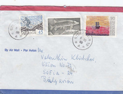 Sweden-12/1980 - 45+65+90 Ore - Fish, Painting - Letter Air Mail From Stockholm To Sofia/Bulgaria - Briefe U. Dokumente