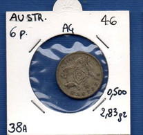 AUSTRALIA - 6 Pence 1946  VF -  See Photos - SILVER - Km 38A - Sixpence