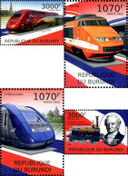 292565 MNH BURUNDI 2012 TRENES FRANCESES - Oblitérés