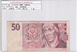 REPUBBLICA CECA 50 KORUN 1993 P 4 - Tchéquie
