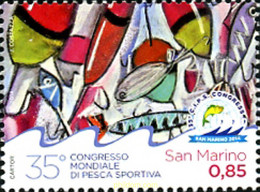 320808 MNH SAN MARINO 2014 35 CONGRESO MUNDIAL DE PESCA DEPORTIVA - Oblitérés