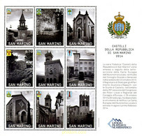 321941 MNH SAN MARINO 2014 CASTILLOS - Oblitérés