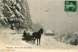 Pontarlier * Sur La Route Des Lavaux * Attelage En Hiver Neige - Pontarlier