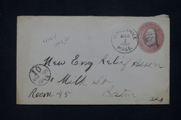 ETATS UNIS - Entier Postal Pour Boston En 1887 - L 134177 - ...-1900