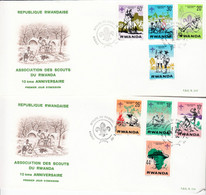 Rwanda Ocb Nr:  FDC 851 - 858 (zie  Scan Als Voorbeeld ) - 1970-1979