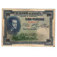 Billet, Espagne, 100 Pesetas, 1925, 1925-07-01, KM:69a, B - 100 Pesetas