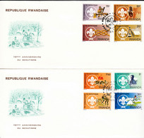 Rwanda Ocb Nr:  FDC  1141 - 1148  (zie  Scan Als Voorbeeld ) - 1980-1989