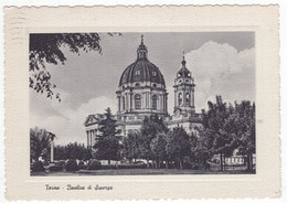 18546 " TORINO-BASILICA DI SUPERGA "-VERA FOTO-CART. POST. SPED. 1955 - Churches