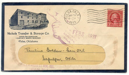 1931 Tulsa, Oklahoma, Nichols Transfer & Storage Co., Michel-Nr. 263 O - Nach Sapulpa - 1921-40