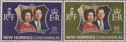 584711 MNH NUEVAS HEBRIDAS 1972 BODAS DE PLATA DE ISABEL II Y EL PRINCIPE FELIPE - Verzamelingen & Reeksen