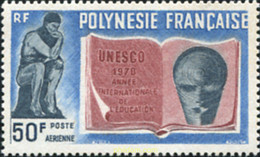 603439 MNH POLINESIA FRANCESA 1970 AÑO INTERNACIONAL DEL ALFABETISMO - Oblitérés
