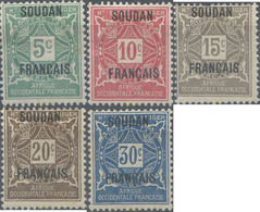 659283 HINGED SUDAN FRANCES 1921 SELLOS DE TASA DE SENEGAL SOBRECARGADOS - Autres & Non Classés