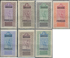 659257 HINGED SUDAN FRANCES 1921 SELLOS DE HAUT-SENEGAL SOBRECARGADOS - Autres & Non Classés