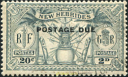673066 USED NUEVAS HEBRIDAS 1925 SELLOS SOBRECARGADOS - Colecciones & Series