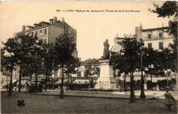 CPA LYON Statue De Jacquard Place De La Croix Rousse (442644) - Lyon 4