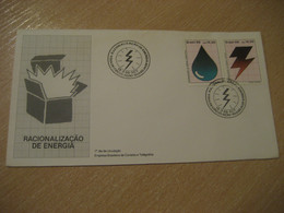 BRASILIA 1988 Fuel Electrical Electricity Water Eau Environment FDC Cancel Cover BRASIL Energy Energie - Water